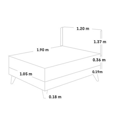 DORMITORIO EUROPEO PARAÍSO ROYAL BALANZZE 1.5 PLAZAS + CABECERA GOLD CHOCOLATE + 1 ALMOHADA VISCOELÁSTICA - 5