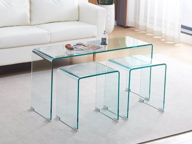MESA DE CENTRO RIPLEY HOME SETX3 LOTTO TRANSPARENTE - 1