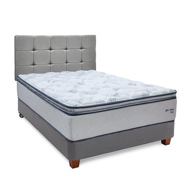 DORMITORIO AMERICANO DRIMER NEW OZONO 1.5 PLAZAS + BOX TARIMA GRIS PLATA - 1