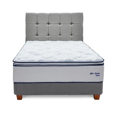 DORMITORIO AMERICANO DRIMER NEW OZONO 1.5 PLAZAS + BOX TARIMA GRIS PLATA - 2