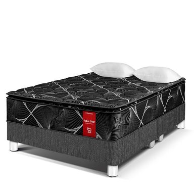 CAMA PARAÍSO SUPER STAR NEGRO QUEEN CHARCOAL - 1