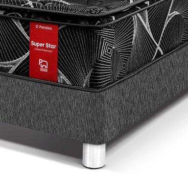 CAMA PARAÍSO SUPER STAR NEGRO QUEEN CHARCOAL - 2