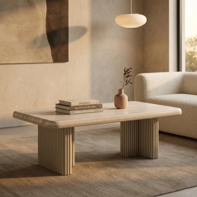 MESA CENTRO SALA MAISON LINETT CELINE BEIGE 135 X 70 CM - 1