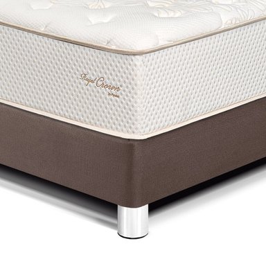 DORMITORIO PARAÍSO ROYAL CROWN QUEEN + VELADORES MOON CHOCOLATE + 2 ALMOHADAS VISCOELÁSTICAS - 2
