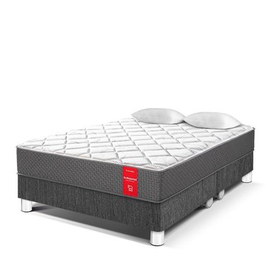 CAMA AMERICANA PARAÍSO SU MAJESTAD QUEEN CHARCOAL - 1