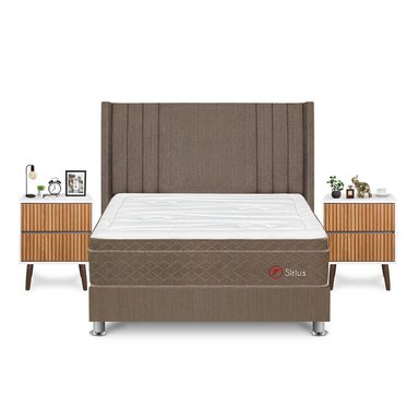 DORMITORIO AMERICANO FORLI SIRIUS QUEEN + VELADORES - 1
