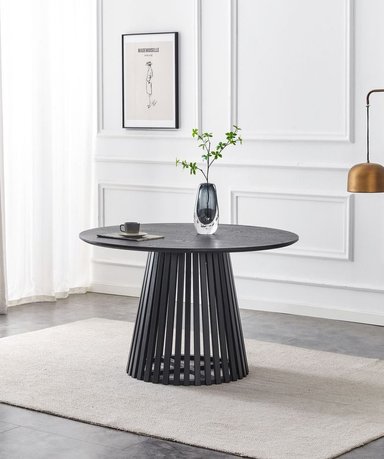 MESA DE COMEDOR MAISON LINETT NANTES NEGRO MATE 120X120 CM - 1