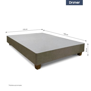 CAMA BOX TARIMA DRIMER AMERICANA 2 PLAZAS BEIGE REGULAR - 3