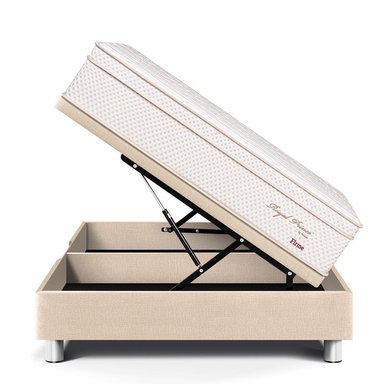 CAMA BOXET PARAISO ROYAL PRINCE 2 PLAZAS CHAMPAGNE + 2 ALMOHADAS VISCOELÁSTICAS - 3