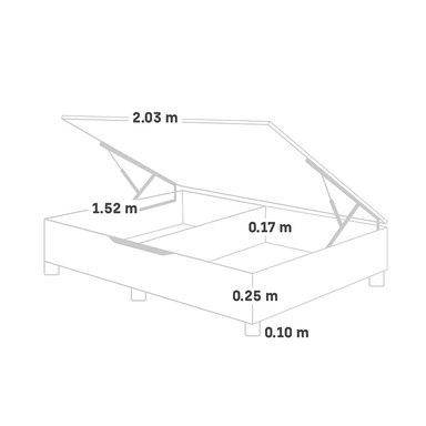 CAMA BOXET PARAISO ROYAL PRINCE QUEEN GRIS + 2 ALMOHADAS VISCOELÁSTICAS - 6