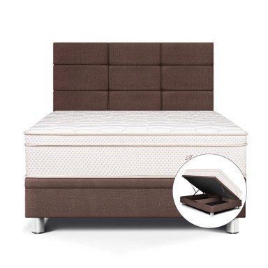 DORMITORIO BOXET PARAISO ROYAL PRINCE FIRME 1.5 PLAZAS + 1 ALMOHADA VISCOELÁSTICA - 1