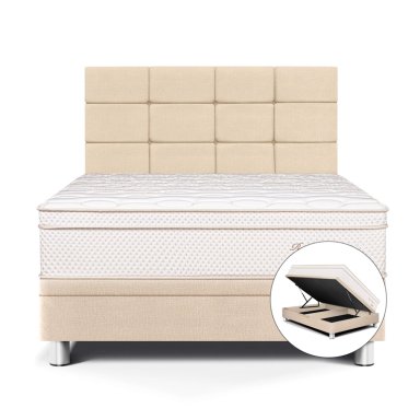 DORMITORIO BOXET PARAISO ROYAL PRINCE FIRME 2 PLAZAS + 2 ALMOHADAS VISCOELÁSTICAS - 1