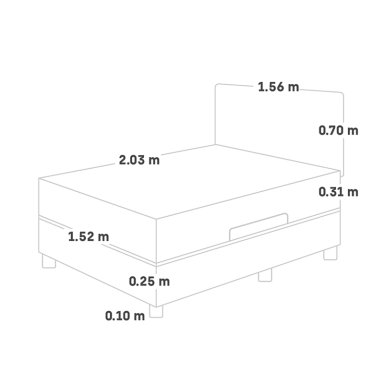 DORMITORIO BOXET PARAISO ROYAL PRINCE FIRME QUEEN + 2 ALMOHADAS VISCOELÁSTICAS - 8