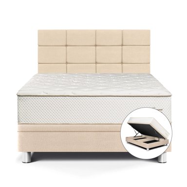 DORMITORIO BOXET PARAÍSO ROYAL CROWN BLOCKS 2 PLAZAS CHAMPAGNE + 2 ALMOHADAS VISCOELÁSTICAS - 1