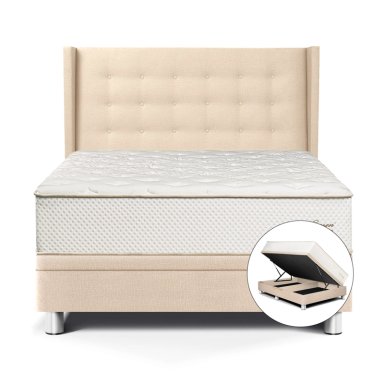 DORMITORIO BOXET PARAISO ROYAL CROWN QUEEN + 2 ALMOHADAS VISCOELÁSTICAS - 1