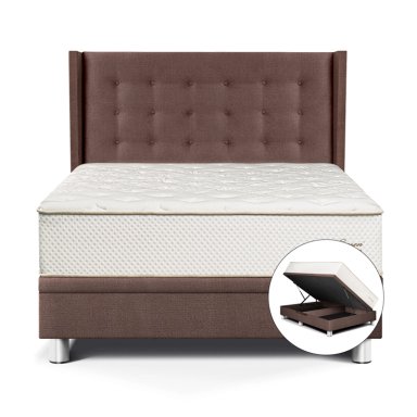 DORMITORIO BOXET PARAISO ROYAL CROWN QUEEN + 2 ALMOHADAS VISCOELÁSTICAS - 1