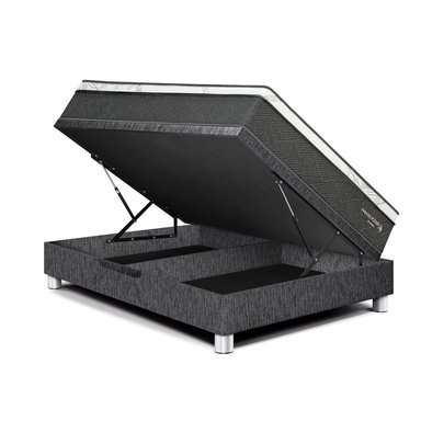 CAMA BOXET PARAISO PARAÍSO POCKET STAR 1.5 PLAZAS CHARCOAL - 1