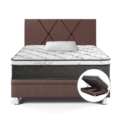 DORMITORIO BOXET PARAÍSO POCKET STAR 1.5 PLAZAS CHOCOLATE - 1