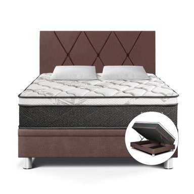 DORMITORIO BOXET PARAÍSO POCKET STAR 2 PLAZAS CHOCOLATE - 1