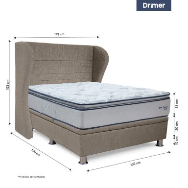 DORMITORIO BOXET DRIMER NEW OZONO QUEEN BEIGE - 3