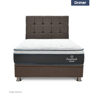 DORMITORIO BOXET DRIMER PURE FRESH 1.5 PLAZAS MARRÓN - 1