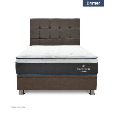 DORMITORIO BOXET DRIMER PURE FRESH 2 PLAZAS MARRÓN - 1