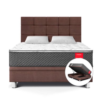 DORMITORIO BOXET PARAÍSO SUPER STAR BLOCKS QUEEN CHOCOLATE - 1