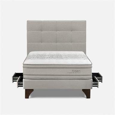 CAMA CON CAJONES ROSEN TEMPO PLUS 2 PLAZAS - 1