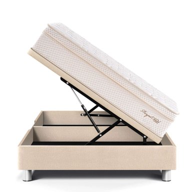 DORMITORIO BOXET PARAÍSO ROYAL CLOUD GOLD 1.5 PLAZAS CHAMPAGNE + 1 ALMOHADA VISCOELÁSTICA - 3