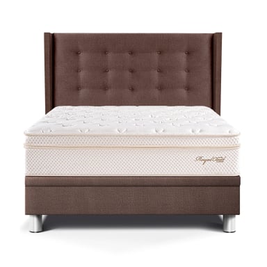 DORMITORIO BOXET PARAÍSO ROYAL CLOUD GOLD 2 PLAZAS CHOCOLATE + 2 ALMOHADAS VISCOELÁSTICAS - 1