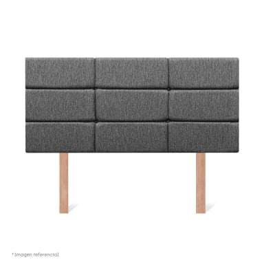DORMITORIO BOXET PARAÍSO ROYAL DYNASTY BLOCKS 1.5 PLAZAS GRIS + 1 ALMOHADA VISCOELÁSTICA - 5
