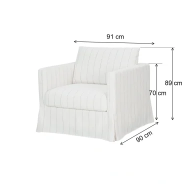 SILLÓN MAISON LINETT PHILIPPE BLANCO - 3