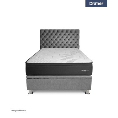 DORMITORIO BOXET DRIMER CROMOPEDIC 1.5 PLAZAS GRIS - 2