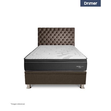 DORMITORIO BOXET DRIMER CROMOPEDIC 1.5 PLAZAS GRIS - 2