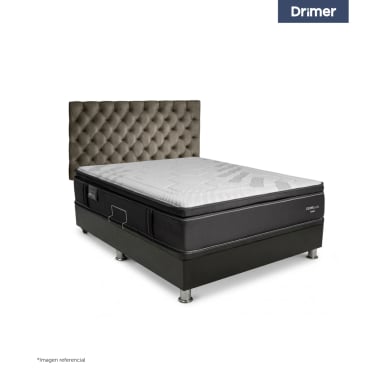 DORMITORIO BOXET DRIMER CROMOPEDIC 2 PLAZAS GRIS - 1