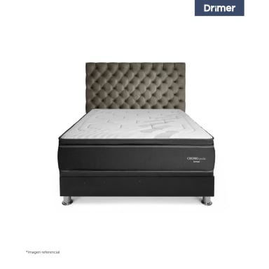 DORMITORIO BOXET DRIMER CROMOPEDIC 2 PLAZAS GRIS - 2
