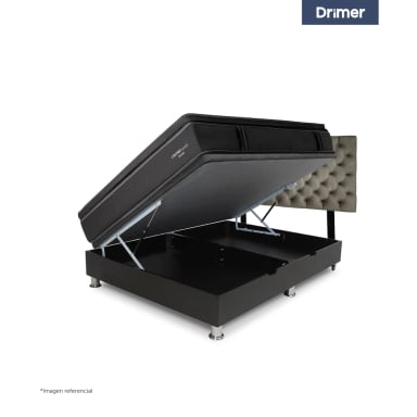 DORMITORIO BOXET DRIMER CROMOPEDIC 2 PLAZAS GRIS - 3
