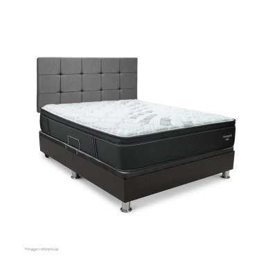 DORMITORIO BOXET DRIMER CROMOPEDIC 1.5 PLAZAS GRIS - 1