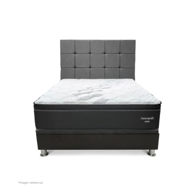 DORMITORIO BOXET DRIMER CROMOPEDIC 2 PLAZAS GRIS - 2
