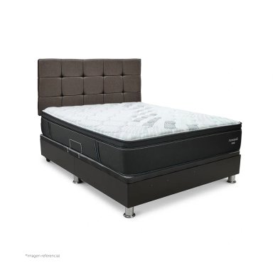 DORMITORIO BOXET DRIMER CROMOPEDIC 1.5 PLAZAS GRIS - 1