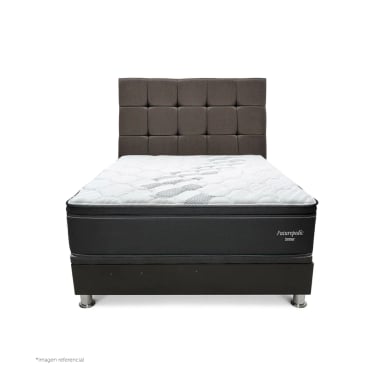 DORMITORIO BOXET DRIMER CROMOPEDIC 2 PLAZAS GRIS - 2