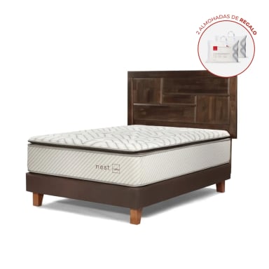 DORMITORIO EUROPEO ROSEN NEST 2 PLAZAS DOLCE + 2 ALMOHADAS MEMORY MAX - 1