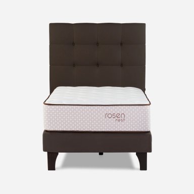 DORMITORIO EUROPEO ROSEN REST 1.5 PLAZAS ISSEY MOCCA + 1 ALMOHADA ESENCIAL - 2