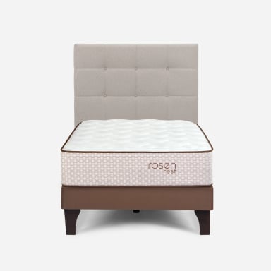 DORMITORIO EUROPEO ROSEN REST 1.5 PLAZAS ISSEY NIEBLA + 1 ALMOHADA ESENCIAL - 2