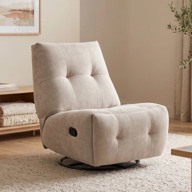 RECLINABLE RIPLEY HOME CARLOS BASE GIRATORIA BEIGE - 1