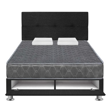 DORMITORIO SABANERA FORLI ACQUA 2 PLAZAS GRIS + ALMOHADAS - 1