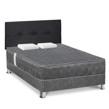DORMITORIO FORLI ACQUA 2 PLAZAS GRIS + ALMOHADAS - 3