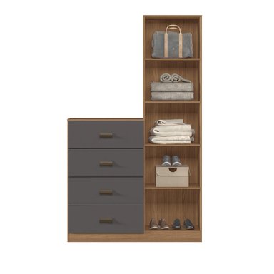 COMODA RIPLEY HOME CÓMODA MDP 4 CAJONES GRAFITO - 3