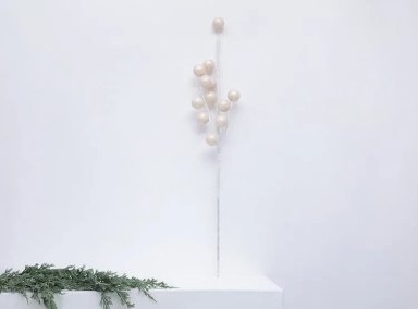 ADORNO NAVIDEÑO ÁRBOL RIPLEY HOME RAMA PERLAS BLANCO - 1