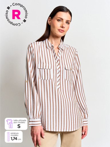 BLUSA MANGA LARGA MUJER CACHAREL BARCO - 1